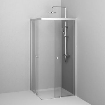 Душевое ограждение Am.Pm (Ам.Пм) X-Joy Square Slide 90х90, профиль матовый хром, стекло прозрачное W94G-403-9090-МТ