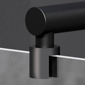 Душевая перегородка Am.Pm (Ам.Пм) X-Joy 120x195, стекло прозрачное, профиль черный W94WI-120-F1-BTE