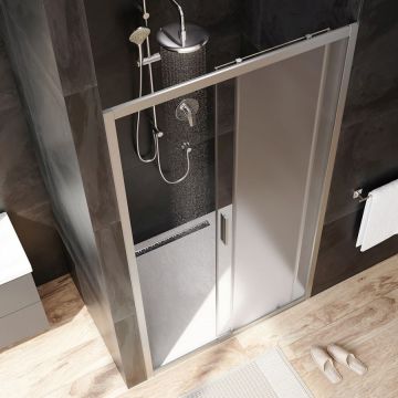 Душевая дверь Am.Pm (Ам.Пм) Gem Solo 110х195, стекло матовое, профиль матовый хром W90G-110-1-195MM