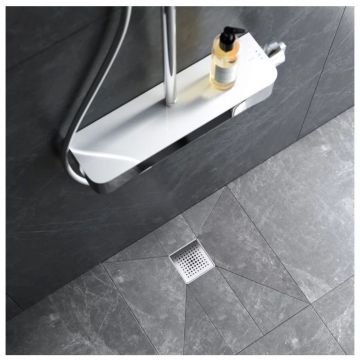 Трап для душа Am.Pm MasterFlow точечный универсальный затвор Cut Gradient 10см цвет сталь матовый W01BD-P11-010-01SB