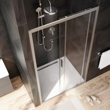 Душевая дверь Am.Pm (Ам.Пм) Gem Solo 110х195, стекло прозрачное, профиль матовый хром W90G-110-1-195MT