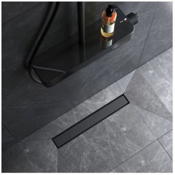 Трап для душа Am.Pm (Ам.Пм) MasterFlow линейный универсальный затвор Tile 50см цвет черный матовый W01SC-U11-050-04BM