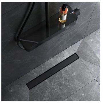 Трап для душа Am.Pm (Ам.Пм) MasterFlow линейный универсальный затвор Tile 60см цвет черный матовый W01SC-U11-060-04BM