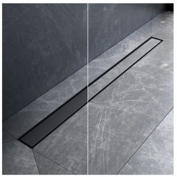 Трап для душа Am.Pm (Ам.Пм) MasterFlow линейный универсальный затвор Tile 90см цвет черный матовый W01SC-U11-090-04BM