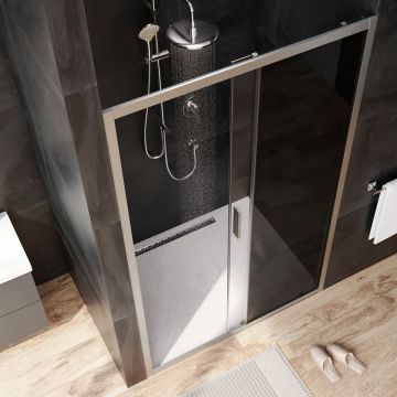 Душевая дверь Am.Pm (Ам.Пм) Gem Solo 120х195, стекло тонированное, профиль матовый хром W90G-120-1-195MG