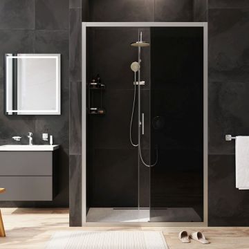 Душевая дверь Am.Pm (Ам.Пм) Gem Solo 120х195, стекло тонированное, профиль матовый хром W90G-120-1-195MG