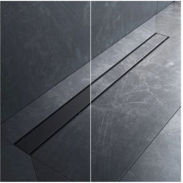 Трап для душа Am.Pm (Ам.Пм) PrimeFlow линейный универсальный затвор Tile 90см цвет черный матовый W02SC-U11-090-04BM