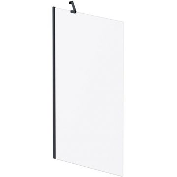 Душевая шторка Am.Pm (Ам.Пм) Gem на борт ванны 80х140, фиксированная, черный, стекло матовое W90BS-080-140BM