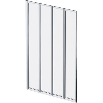 Душевая шторка Am.Pm (Ам.Пм) Like на борт ванны 100х140, поворотно-складная, профиль хром, стекло прозрачное W80BS-100-140CT