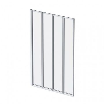 Душевая шторка Am.Pm (Ам.Пм) Like на борт ванны 100х140, поворотно-складная, профиль хром, стекло прозрачное W80BS-100-140CT