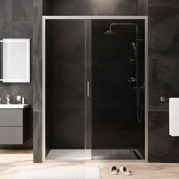 Душевая дверь Am.Pm (Ам.Пм) Gem Solo 140х195, стекло тонированное, профиль матовый хром W90G-140-1-195MG