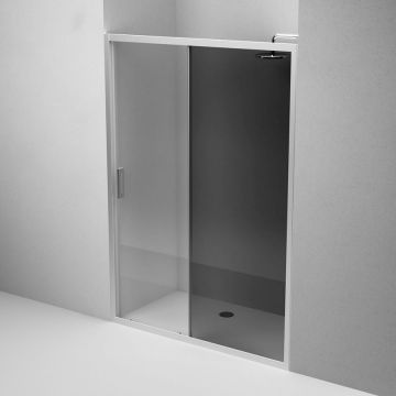 Душевая дверь Am.Pm (Ам.Пм) Gem Solo 140х195, стекло тонированное, профиль матовый хром W90G-140-1-195MG