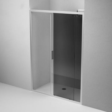 Душевая дверь Am.Pm (Ам.Пм) Gem Solo 140х195, стекло тонированное, профиль матовый хром W90G-140-1-195MG