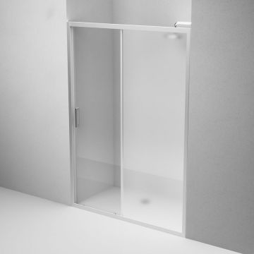 Душевая дверь Am.Pm (Ам.Пм) Gem Solo 140х195, стекло матовое, профиль матовый хром W90G-140-1-195MM