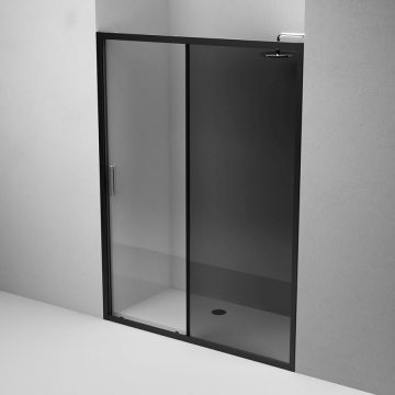Душевая дверь Am.Pm (Ам.Пм) Gem Solo 150х195, стекло тонированное, профиль черный матовый W90G-150-1-195BG