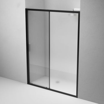 Душевая дверь Am.Pm (Ам.Пм) Gem Solo 150х195, стекло матовое, профиль черный матовый W90G-150-1-195BM