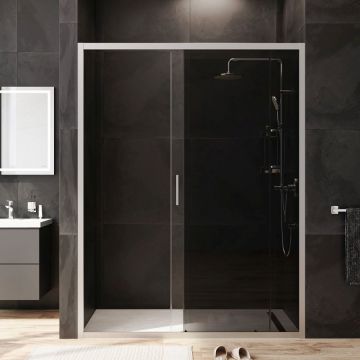 Душевая дверь Am.Pm (Ам.Пм) Gem Solo 150х195, стекло тонированное, профиль матовый хром W90G-150-1-195MG