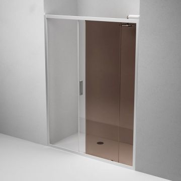 Душевая дверь Am.Pm (Ам.Пм) Gem Solo 150х195, стекло тонированное, профиль матовый хром W90G-150-1-195MG