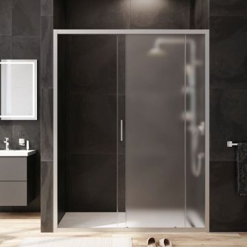 Душевая дверь Am.Pm (Ам.Пм) Gem Solo 150х195, стекло матовое, профиль матовый хром W90G-150-1-195MM