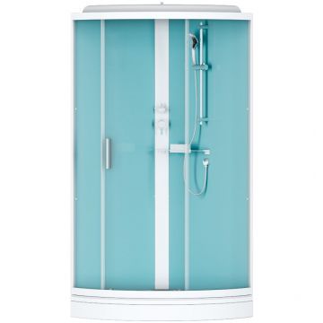 Душевая кабина Am.Pm (Ам.Пм) X-Joy 90x90, 1/4 круга, профиль белый, стекло прозрачное W88C-401-090WT