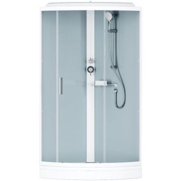 Душевая кабина Am.Pm (Ам.Пм) X-Joy 90x90, 1/4 круга, профиль белый, стекло прозрачное W88C-401-090WT