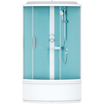 Душевая кабина Am.Pm (Ам.Пм) X-Joy Deep 90x90, 1/4 круга, профиль белый, стекло прозрачное W88C-401A-090WT