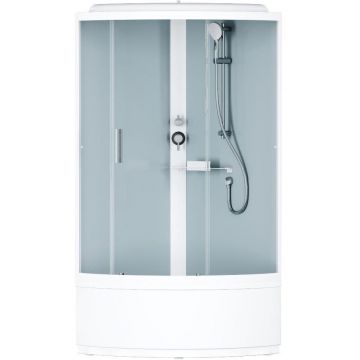 Душевая кабина Am.Pm (Ам.Пм) X-Joy Deep 90x90, 1/4 круга, профиль белый, стекло прозрачное W88C-401A-090WT