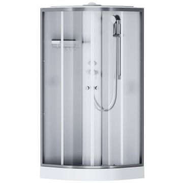 Душевая кабина Am.Pm (Ам.Пм) X-Joy 90x90, 1/4 круга, профиль мат.хром, стекло прозрачное W94C-401-090MT