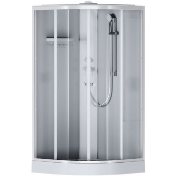 Душевая кабина Am.Pm (Ам.Пм) X-Joy 100x100, 1/4 круга, профиль мат.хром, стекло прозрачное W94C-401-100MT