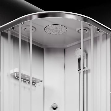 Душевая кабина Am.Pm (Ам.Пм) X-Joy 100x100, 1/4 круга, профиль мат.хром, стекло прозрачное W94C-401-100MT