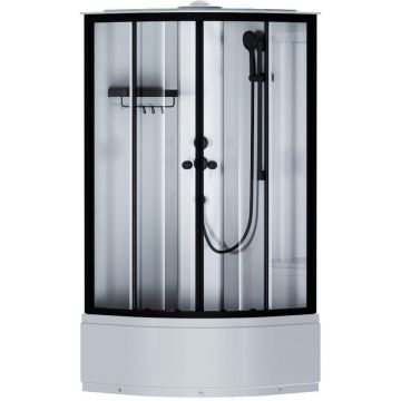 Душевая кабина Am.Pm (Ам.Пм) X-Joy Deep 90x90, 1/4 круга, профиль мат.черный, стекло прозрачное W94C-401A-090BT