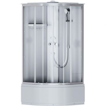 Душевая кабина Am.Pm (Ам.Пм) X-Joy Deep 90x90, 1/4 круга, профиль мат.хром, стекло прозрачное W94C-401A-090MT