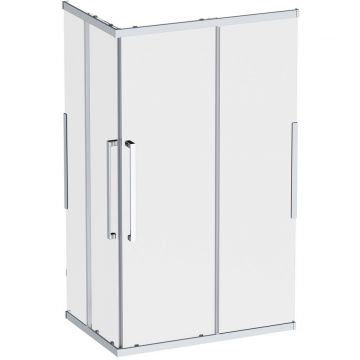 Душевое ограждение Am.Pm (Ам.Пм) Func Square Slide 120х80, мат хром, прозрачное W84G-403-12080-MТ