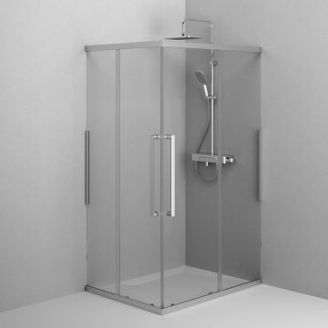 Душевое ограждение Am.Pm (Ам.Пм) Func Square Slide 120х90, мат хром, прозрачное W84G-403-12090-MТ