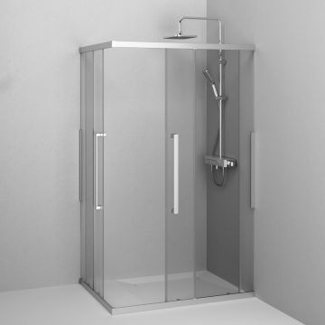 Душевое ограждение Am.Pm (Ам.Пм) Func Square Slide 120х90, мат хром, прозрачное W84G-403-12090-MТ