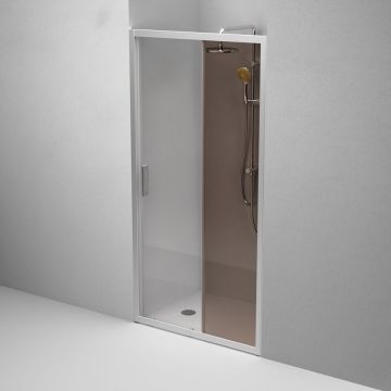 Душевая дверь Am.Pm (Ам.Пм) Gem Solo 100х195, стекло бронзовое, профиль матовый хром W90G-100-1-195MBr