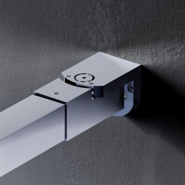 Душевая перегородка Am.Pm (Ам.Пм) Func 100x200, стекло прозр. 8 мм + покрытие, профиль мат хром W84WI-100-F1-MTE