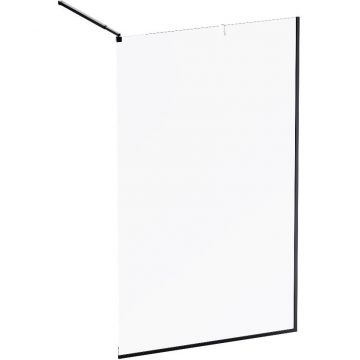 Душевая перегородка Am.Pm (Ам.Пм) Func 120x200, стекло прозр. 8 мм + покрытие, профиль черный W84WI-120-F1-BTE