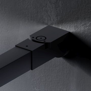 Душевая перегородка Am.Pm (Ам.Пм) Func 120x200, стекло прозр. 8 мм + покрытие, профиль черный W84WI-120-F1-BTE