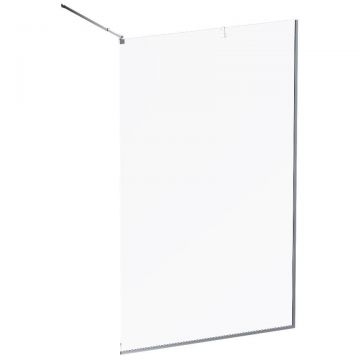 Душевая перегородка Am.Pm (Ам.Пм) Func 120x200, стекло прозр. 8 мм + покрытие, профиль мат хром W84WI-120-F1-MTE