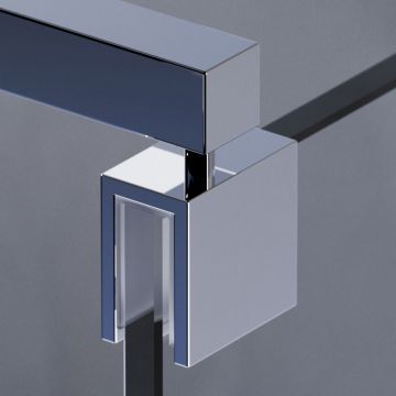 Душевая перегородка Am.Pm (Ам.Пм) Func 120x200, стекло прозр. 8 мм + покрытие, профиль мат хром W84WI-120-F1-MTE