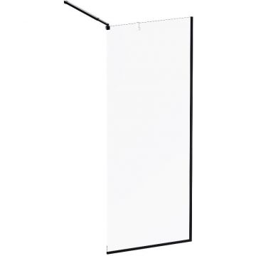 Душевая перегородка Am.Pm (Ам.Пм) Func 80x200, стекло прозр. 8 мм + покрытие, профиль черный W84WI-80-F1-BTE