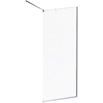 Душевая перегородка Am.Pm (Ам.Пм) Func 80x200, стекло прозр. 8 мм + покрытие, профиль мат хром W84WI-80-F1-MTE