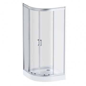 Душевое ограждение Am.Pm (Ам.Пм) Gem 80х80, стекло прозрачное, профиль матовое серебро, без поддона W90G-401-080WT