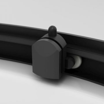 Душевое ограждение Am.Pm (Ам.Пм) Gem 1/4 Rond 100x100 стекло прозрачное, профиль черный матовый, без поддона W90G-401-100BT