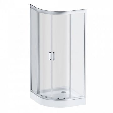 Душевое ограждение Am.Pm (Ам.Пм) Gem 100х100, стекло прозрачное, профиль матовое серебо,без поддона W90G-401-100WT