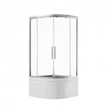 Душевое ограждение Am.Pm (Ам.Пм) Gem Deep 90х90,стекло прозрачное,профиль мат. серебро,без поддона W90G-401A090WT