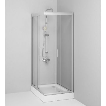 Душевое ограждение Am.Pm (Ам.Пм) Gem 90х90 квадрат,стекло прозрачное,профиль мат. серебро, без поддона W90G-403-090MT