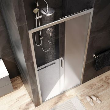 Душевая дверь Am.Pm (Ам.Пм) Gem Solo 100х195, стекло матовое, профиль матовый хром W90G-100-1-195MM