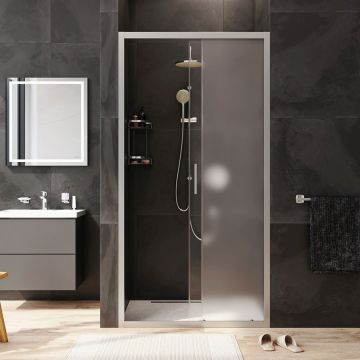 Душевая дверь Am.Pm (Ам.Пм) Gem Solo 100х195, стекло матовое, профиль матовый хром W90G-100-1-195MM